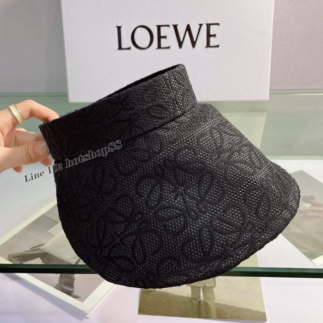 Loewe羅意威2022春夏新款滿繡logo夏季空頂帽 跑步遮陽防曬 mmyj3131